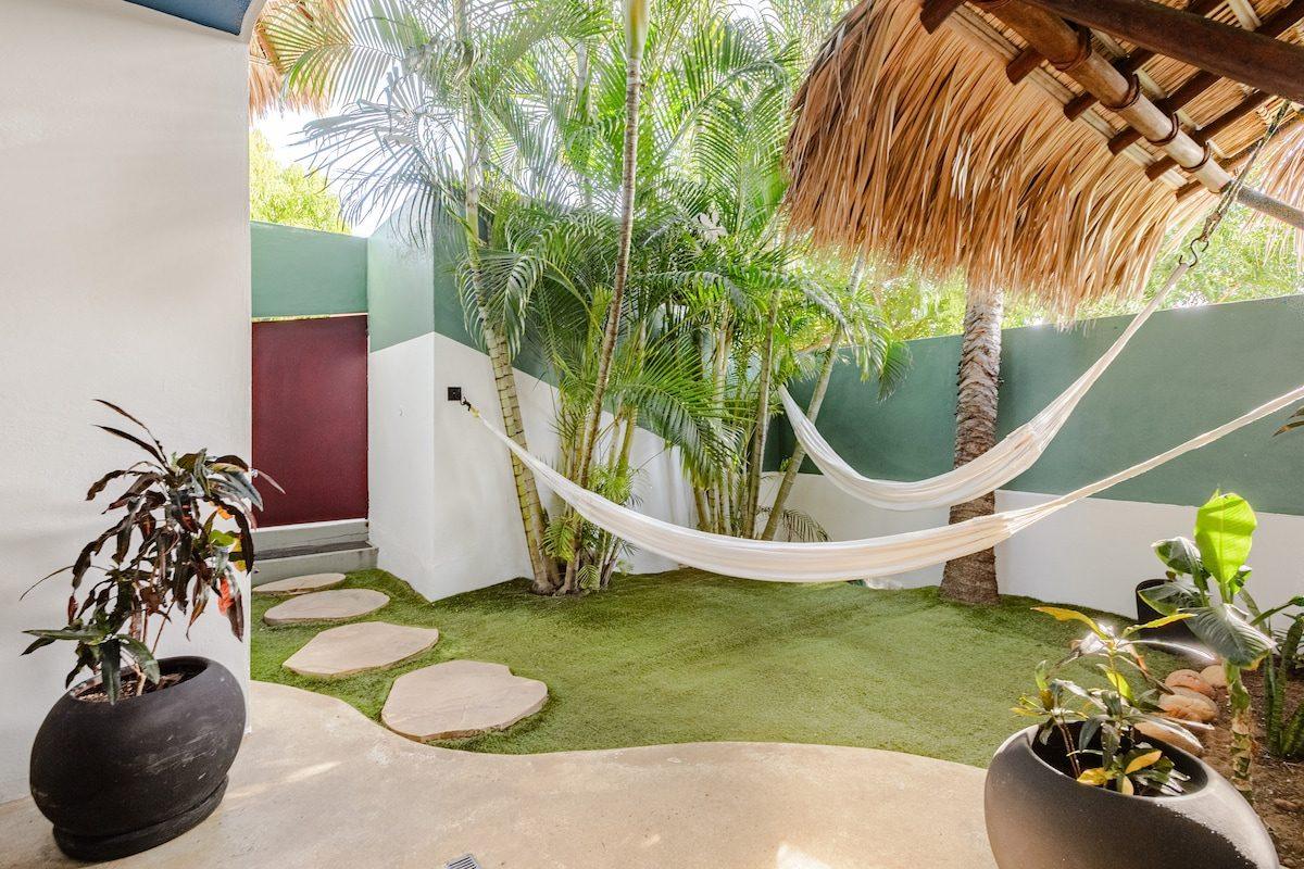 The living space open to the sea at Casa Nova, Tierra en Armonía