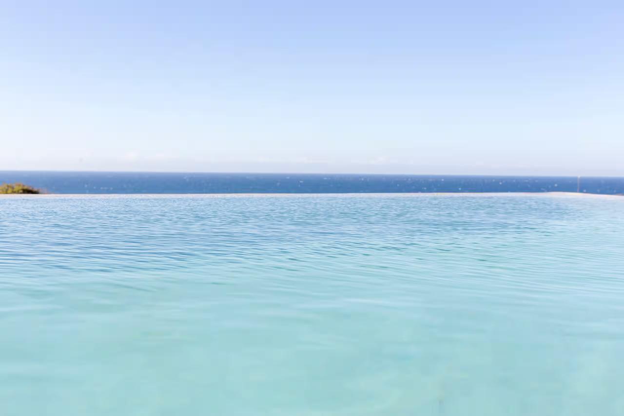 The private pool and ocean view at Ensueño, Tierra en Armonía